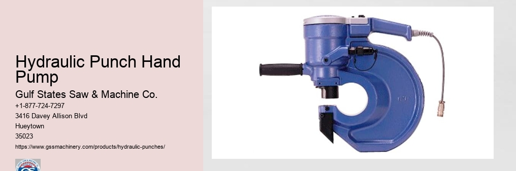 Hydraulic Punch Hand Pump